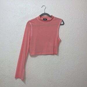 Pink one sleeved sweater